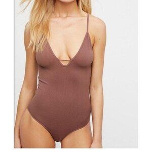 Intimately Free People ribbed brown bodysuit size M/L